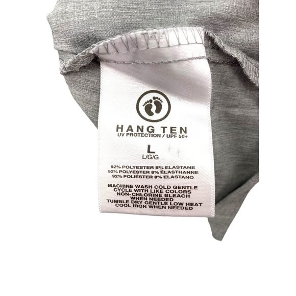 Hang Ten Hybrid Jacket UPF 50+ Water Resistant Stretch Zipper Pockets Gray L - Picture 4 of 6